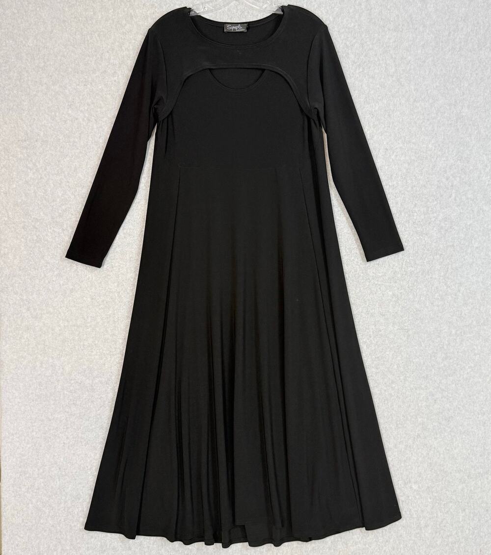 Sympli Keyhole Cut Out Maxi Dress Size 8 Slinky Career Event Travel Capsule